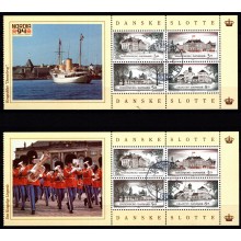 Danske slotte i 4-blokke med Livgarde og Kongeskib.